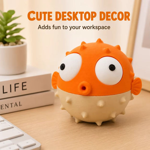 3D Printed Goofy Pufferfish Desk Toy